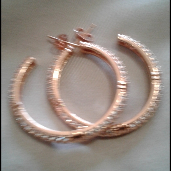 Rose Gold Earrings - Picture 2 of 4